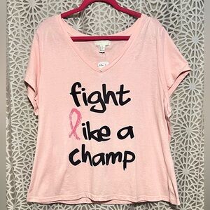 Forever 21 - Pink 'Fight Like a Champ' T-Shirt